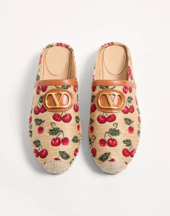 Valentino Vlogo Signature Mule With Cherryfic Motif 25Mm - Image 5